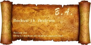 Bednarik Andrea névjegykártya
